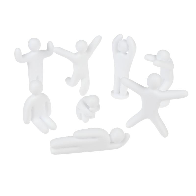 3/8Pcs 3D Printed Human Figurine Ornament Diy Paintable Mini Human Figure Statue Model For Desk Decorative Display Toys