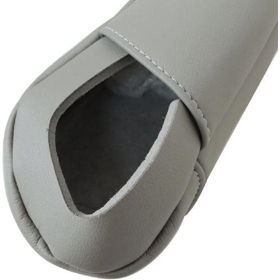 FZJDSD 2 Stück Graue Leder-Sitz-Armlehnenabdeckung Kompatibel mit Toyota Sienna 2004 2005 2006 2007 2008 2009 2010