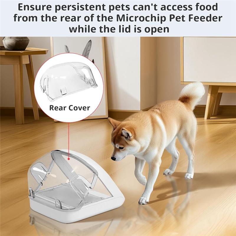 2025 Trend Rear Cover For Automatic Microchip Prevents Persistent Pet From Getting Food From The Back Of The Feeder