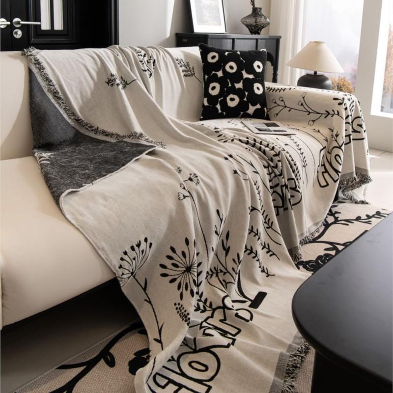 Kempování Piknik Květiny Rostliny Podložka Přehoz Deky Obývací Pokoj Pohovka Poloha Páru Moderní Přehoz Barevný Blok Deka Kryt