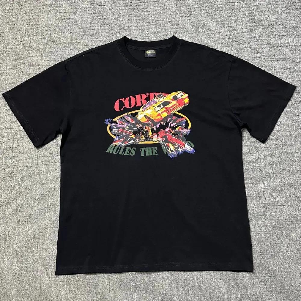 

Мода 2024 года, летняя мужская женская уличная футболка, роскошная брендовая футболка с коротким рукавом, дизайнерская футболка, топы в стиле хип-хоп, футболка Y2k XXXXXL чёрный