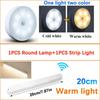 Lampada Rotonda Ricaricabile e Luce Rettangolare LED con Sensore di Movimento Ricaricabile USB per Casa Corridoio Scale Cucina Camera da Letto Luce Rilevatore