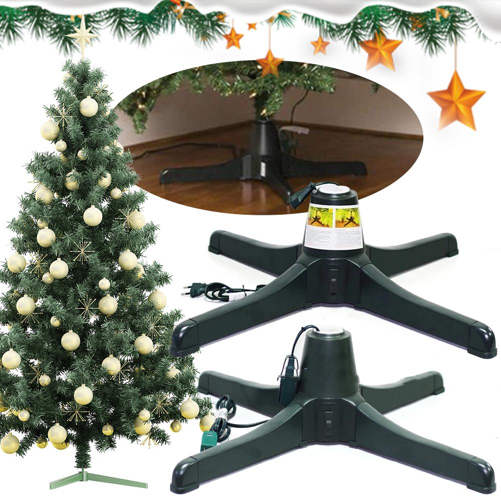 Rotating Christmas Tree Stand Plastic Adjustable Christmas Tree Stand Revolving Tree Stand for Up To 7.5ft Artificial Tree