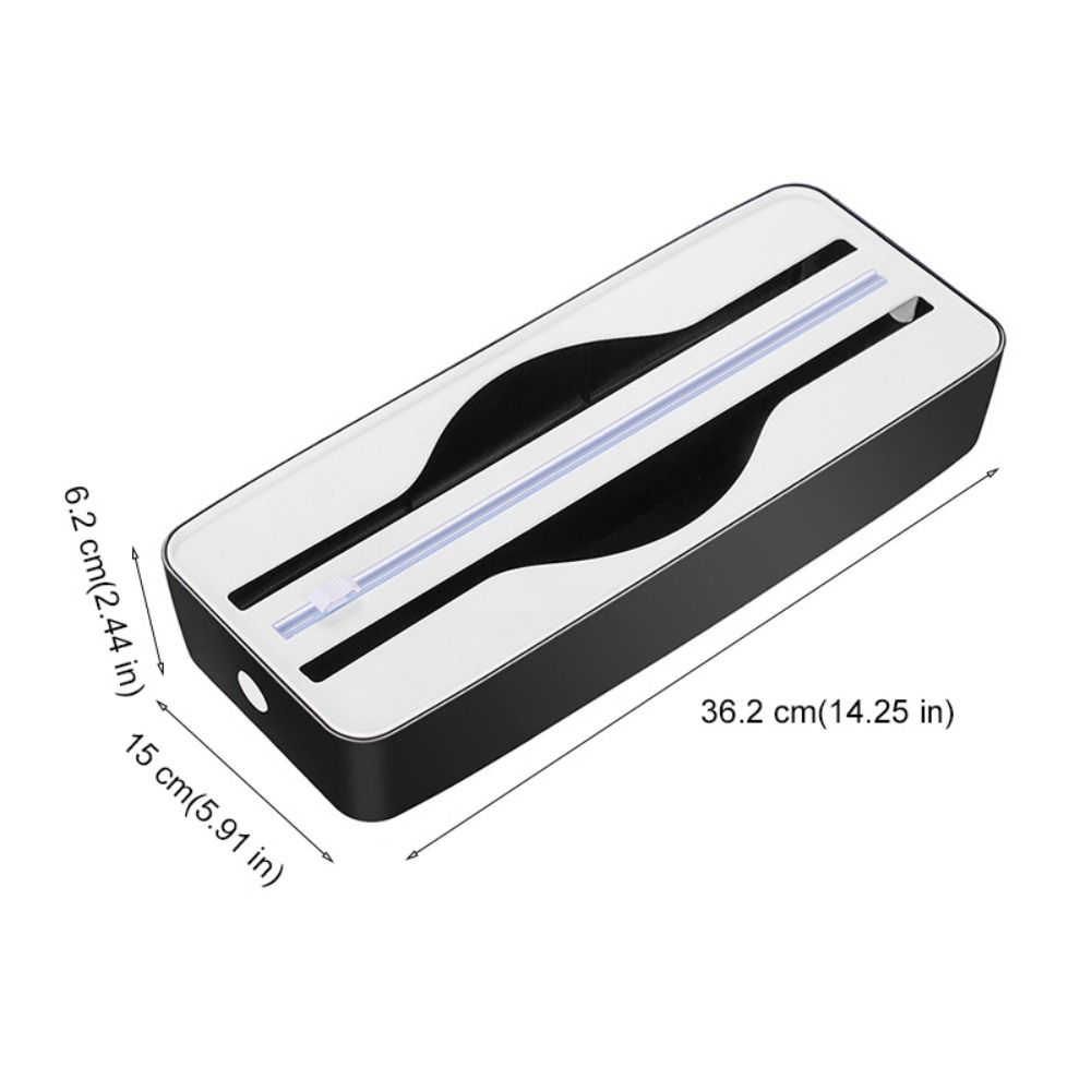 Magnetic Double Slot Food Wrap Dispenser Wall Mounted Space-saving Double-groove Cling Film Cutter Box Plastic Sliding Cutter