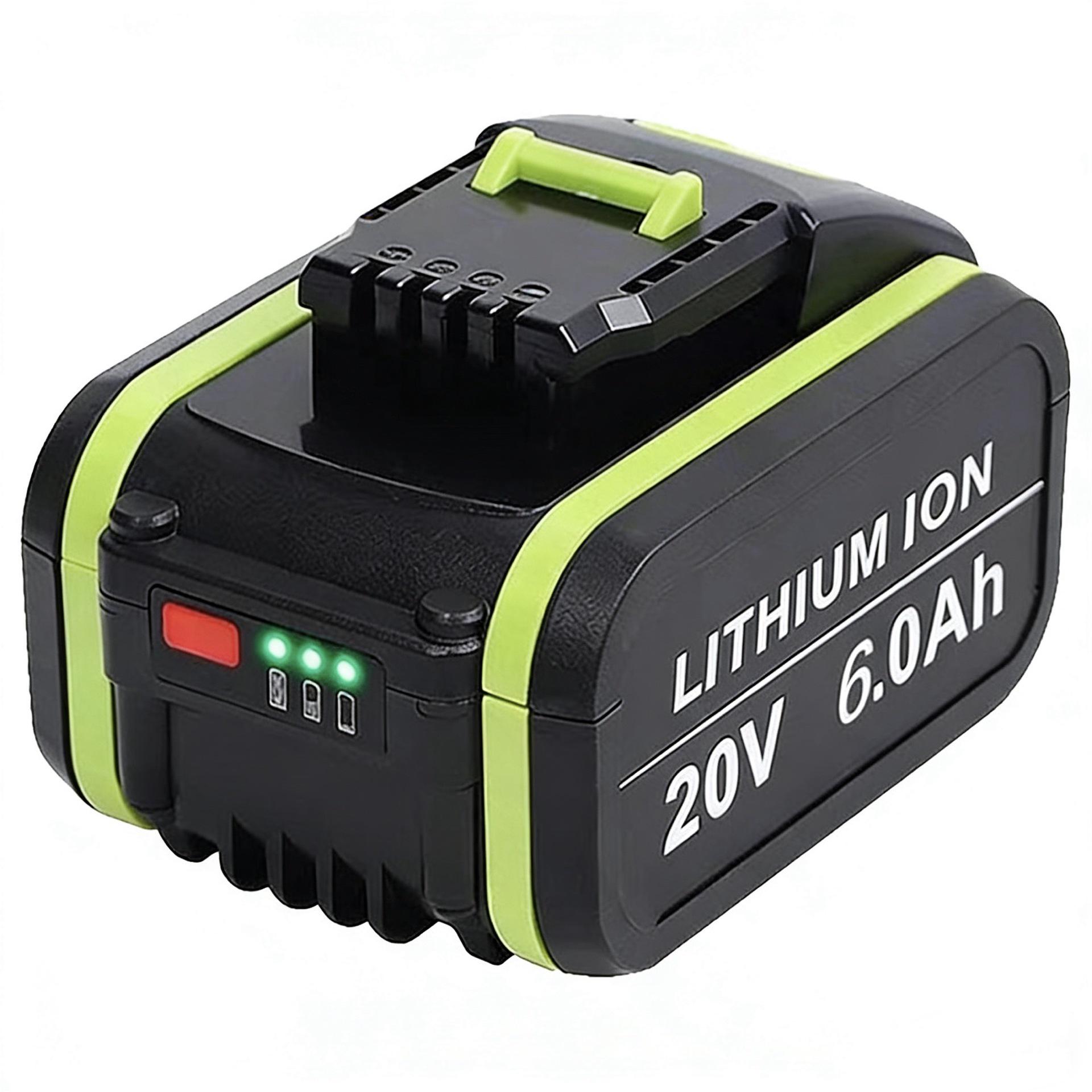 Совместимая 20-вольтная литиевая батарея для электроинструментов Worx (WA3551, WG169, WA3516, WX372) 3.0Ah