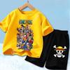 One Piece Kids Outfit Chopper Luffy Tracksuit Suit Children Summer Short Sleeve Clothes Set Anime Boy Girl T Shirt Shorts 2pcs