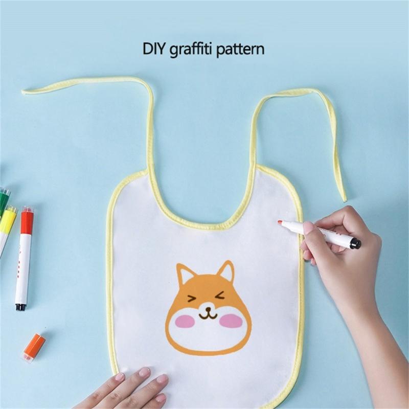 Set aus 10 wasserabweisenden Baumwoll-Lätzchen, kreative Mal-Sabberlätzchen, Baby-Lätzchen, atmungsaktive Lätzchen für Mahlzeiten und Zahnen