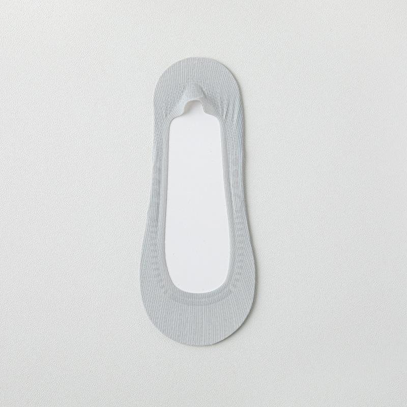 Summer Ultra-thin Breathable Sock Slippers Solid Color Ice Silk Low Cut Boat Socks Silicone Anti-slip Invisible No Show Socks