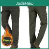 Work Pants Men Outdoor Winter Casual Cargo Trousers Waterproof Fleece Lined Pant Elastic Hiking Traveling Workwear