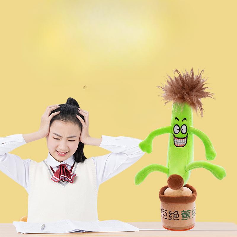 

Куклы банановые зеленые банановые Эмоциональные фрукты Перечитывание Комфорт Светящиеся Веселые украшения Мягкие куклы Куклы 40cm