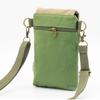 Women's Canvas Crossbody Phone Bag Color Block Triple Layer for Stylish Mobility