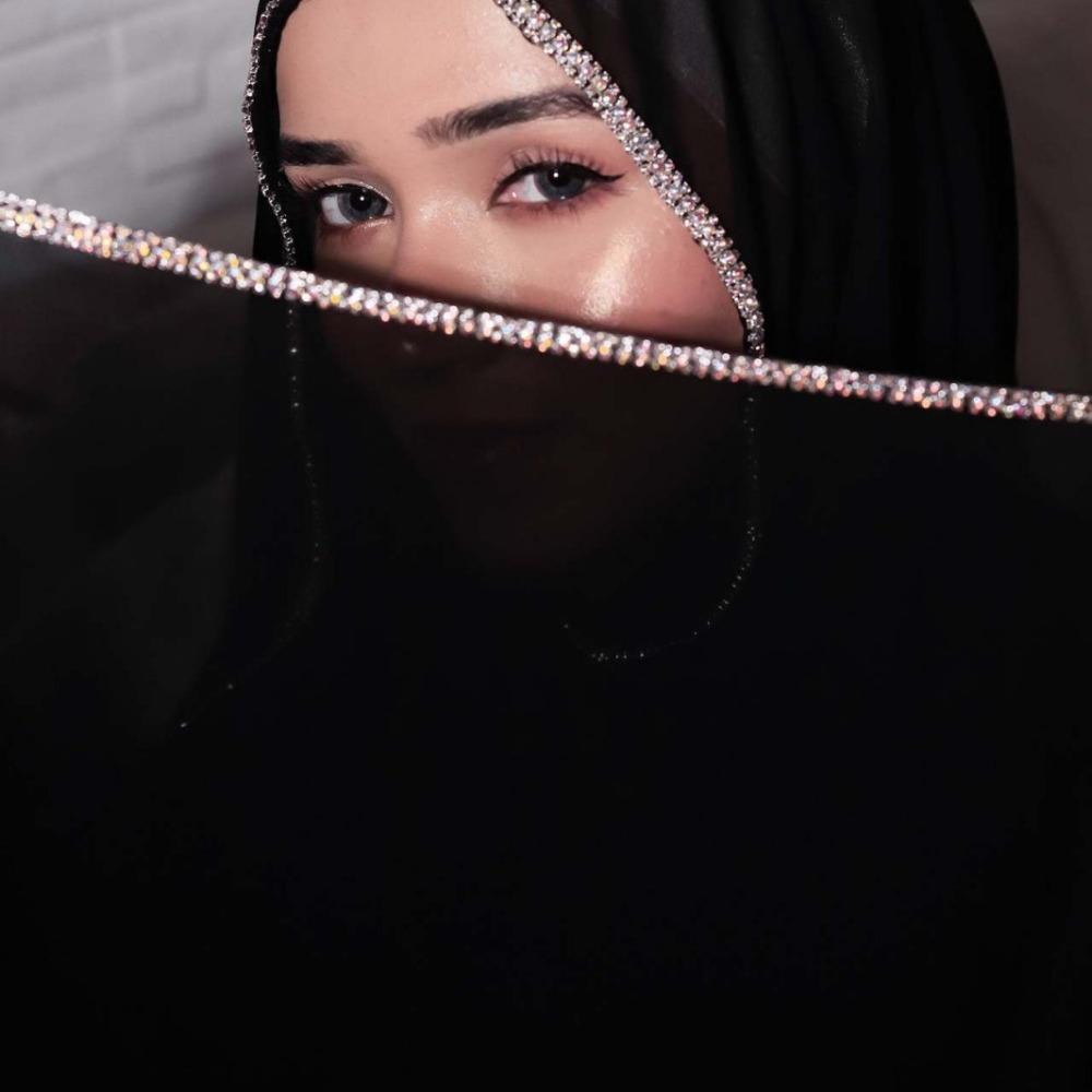 Glänzender Diamant Seite Malaiischer Hijab Einfarbig Damen Schal Neues Design Kopftuch für Frauen Mädchen