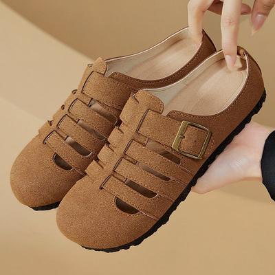 Schuhe, Damenschuhe, Vielseitiger Sommer-Neuer Stil, Ausgehöhlte Fischgräten-Zehenkappe Slipper, High-End-Gefühl zum Draußen Tragen, Loungeschuhe
