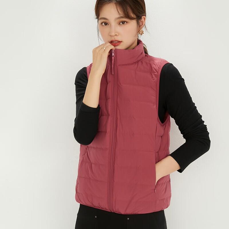 Sanjihuwai Women s Lightweight Stand-Up Collar Down Vest TP8537 M