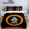 KNVB Muster Bettwäsche Bettdecke Set Heimdekoration Geschenk (1 Bettbezug + 2 Kissenbezüge (ohne Füllung))