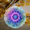 10 Inch Metal Wind Spinner with Flower Design 360 Rotating Hook for Outdoor Balcony Garden Lawn Decor Vibrant Purple Blue All Season Gift