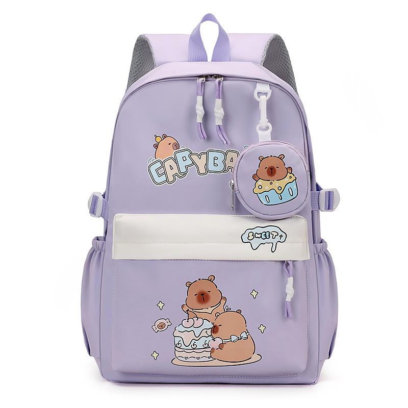 Capybara Backpack Students School Bag Cartoon Bookbag Laptop Travel Rucksack Outdoor Boy Girl Gifts