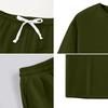 Men's Casual Short Sleeve T-Shirt and Cargo Shorts Set Lightweight Breathable Fabric Loose Fit Summer Outfit