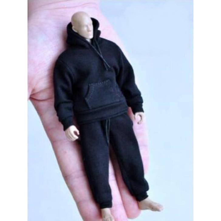 Yiju 3X 1:12 Man's Sweatshirt Outfit,1/12 Scale Figure Doll Clothes,Pants+Hoody Outfit Costume for 6 Inch Action Figure Clothes Toy