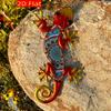 2D Orange Acrylic Lizard Gecko Hanging Decor,No Power Needed,Indoor Outdoor Ornament for Yard Lawn Bedroom Living Room Office Fence,Holiday Decoration
