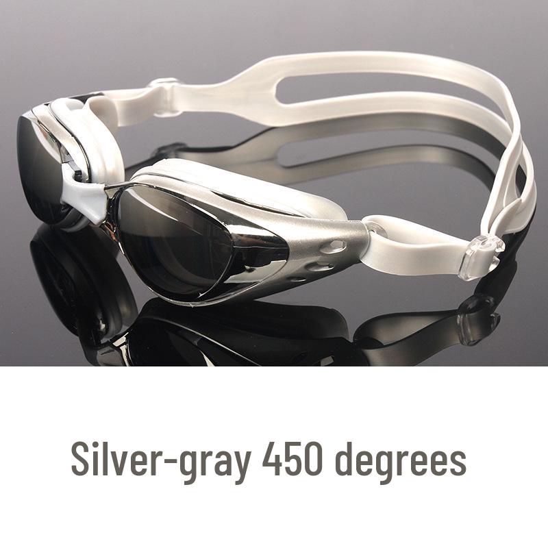 High-Definition Anti-Fog Electroplated Swimming Goggles with Silicone Straps