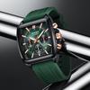 Watch for Men Business Wristwatch Rectangle Quartz Watches Waterproof Luminous Silicone Casual Clock Reloj Hombre