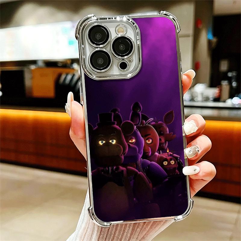 

Five N-Nights At F-Freddys Soft Phone Case For iPhone 15 16 17 Air 14 Pro Max 16E Plus 13 12 Mini Plating Anti-Fall Fundas iPhone 13 Pro Max