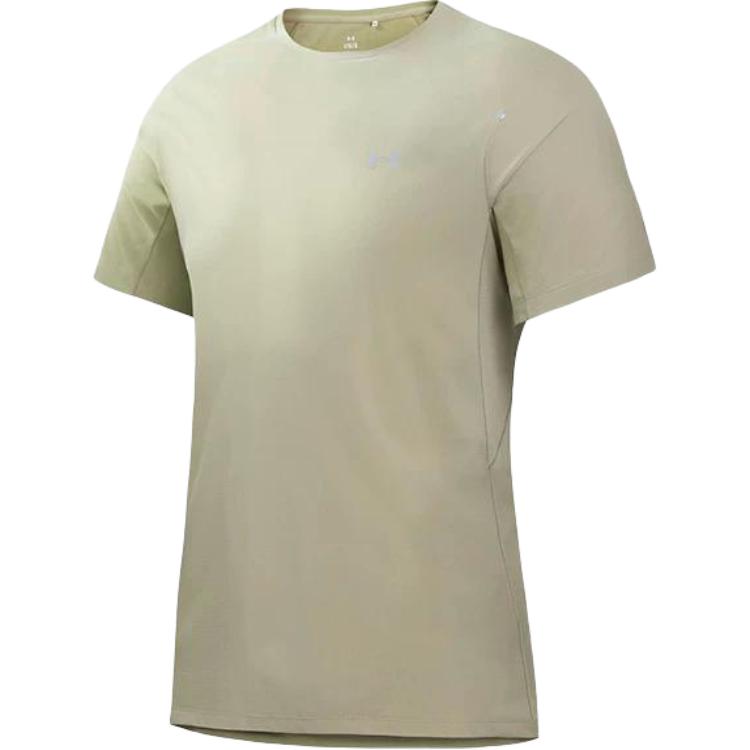 Under Armour Quick Dry T Shirts Men's Cool Tea Gray Crew Neck Thin Straight Fit 15214207-