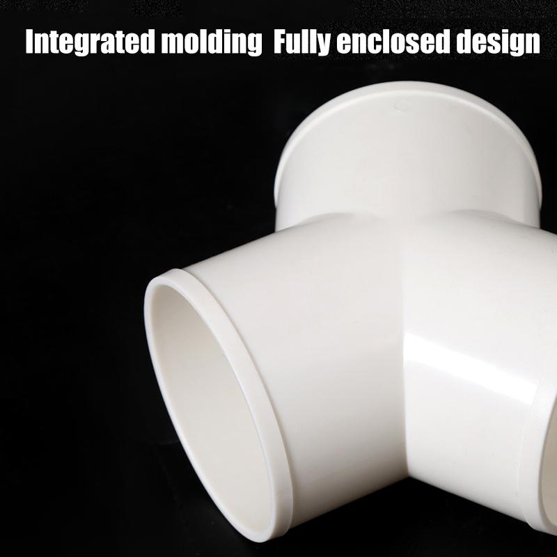 Y Piece 4Inch Duct Connector 3 Ways Splitter For Ventilation Tube - Abs 100Mm