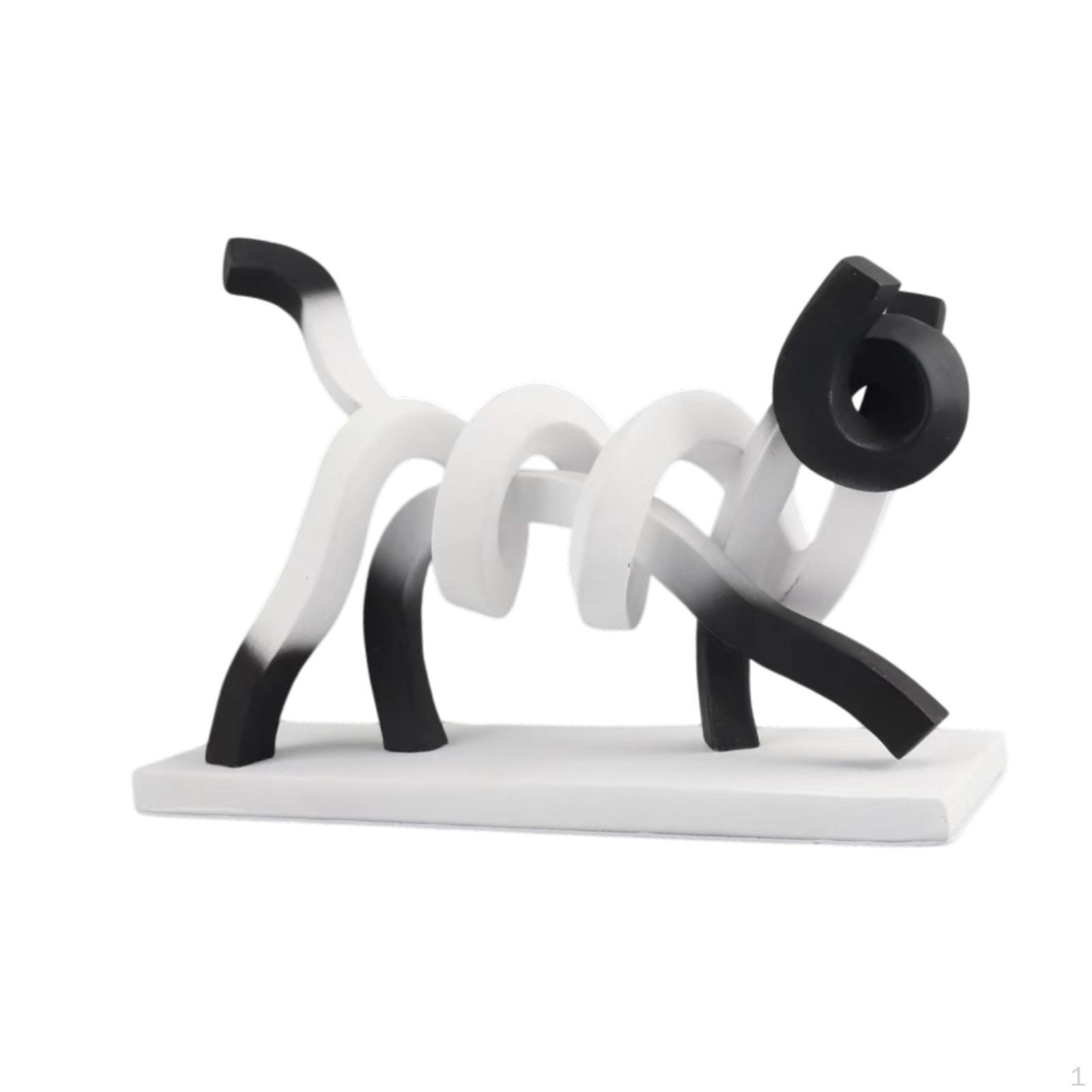 

Абстрактная статуэтка кошки, коллекционное украшение, европейская настольная скульптура, орнамент из смолы 31.5cmx10cmx22cm