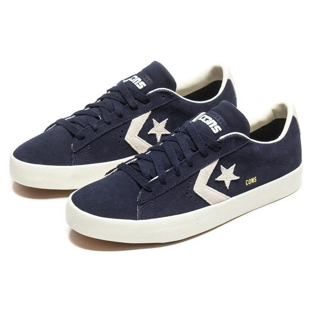 Converse CONS Pro Leather Vulc Pro Suede Low Obsidian Unisex Sneakers Blue Egret A02954C