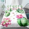 Cactus Duvet Cover Set Exotic Plant Prickly Pear Succulents Bedding Set Kids Teens I Love Cactus King Size Polyester Quilt Cover