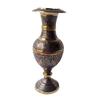 Hand Crafted Kashmiri Glass Pattern Flower Vase 17 CM (navy Blue)