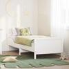 Bed Frame with Headboard White 80 x 200 cm Engineered Wood