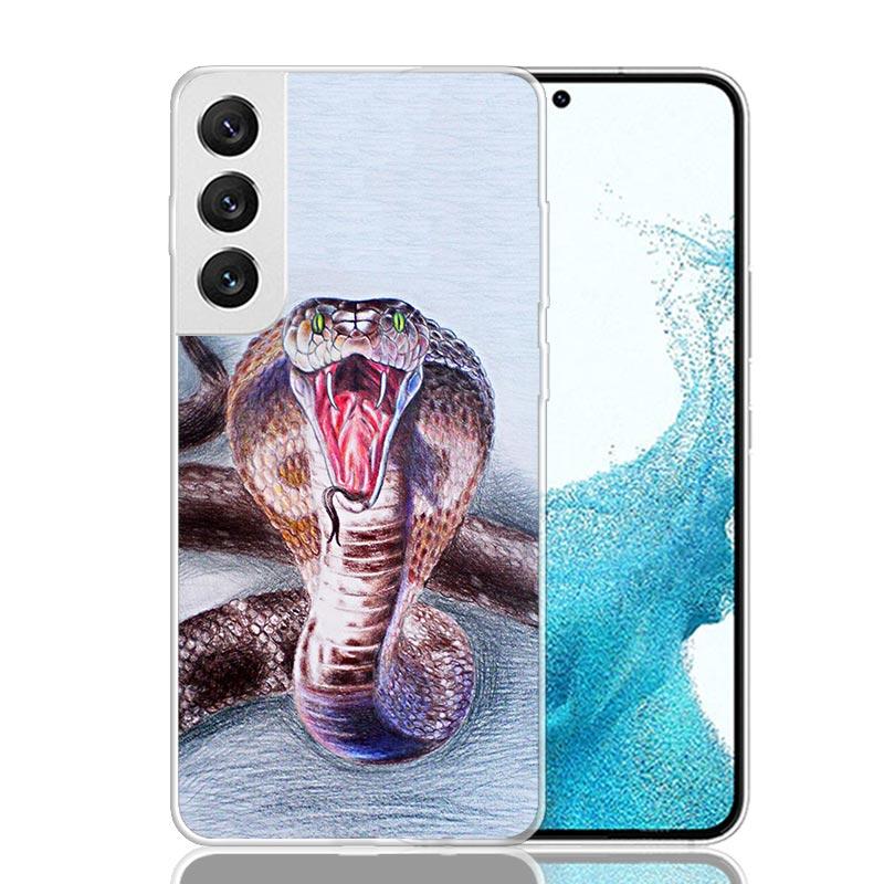 Animal Leather Snake Scales Phone Case For Samsung Galaxy S26 Ultra S23 S24 S25 Edge S20 FE S21 S22 Plus Soft Print Shell Cover