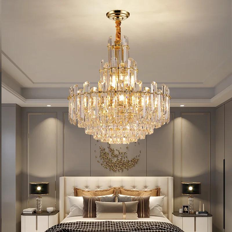 Luxury LED Ceiling Chandeliers Hanging Lamps Light Fixture Lustre Decorative Home Appliance for Dining Room