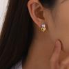 Uworld Classic Heart Shape Earring With Zircon Decoration Jewelry For Women 18K Gold Plated Stainless Steel Earrings Gifts 2026