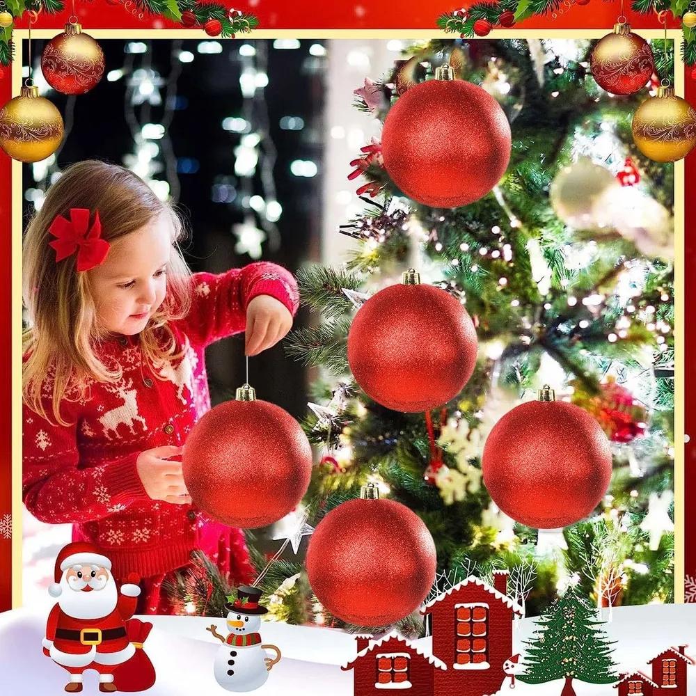 

Рождественский шар 15 см красный шар 1 шт. One Size