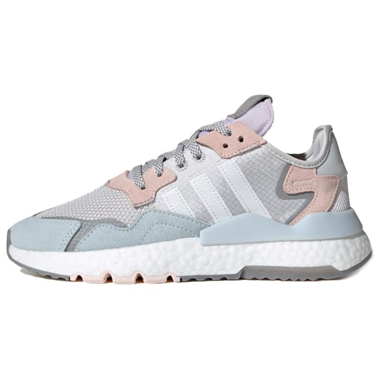 adidas Womens Nite Jogger 'Grey Pink Tint' (women's Sizes) Grey One / Cloud White / Pink Tint Casual Shoes FV1328
