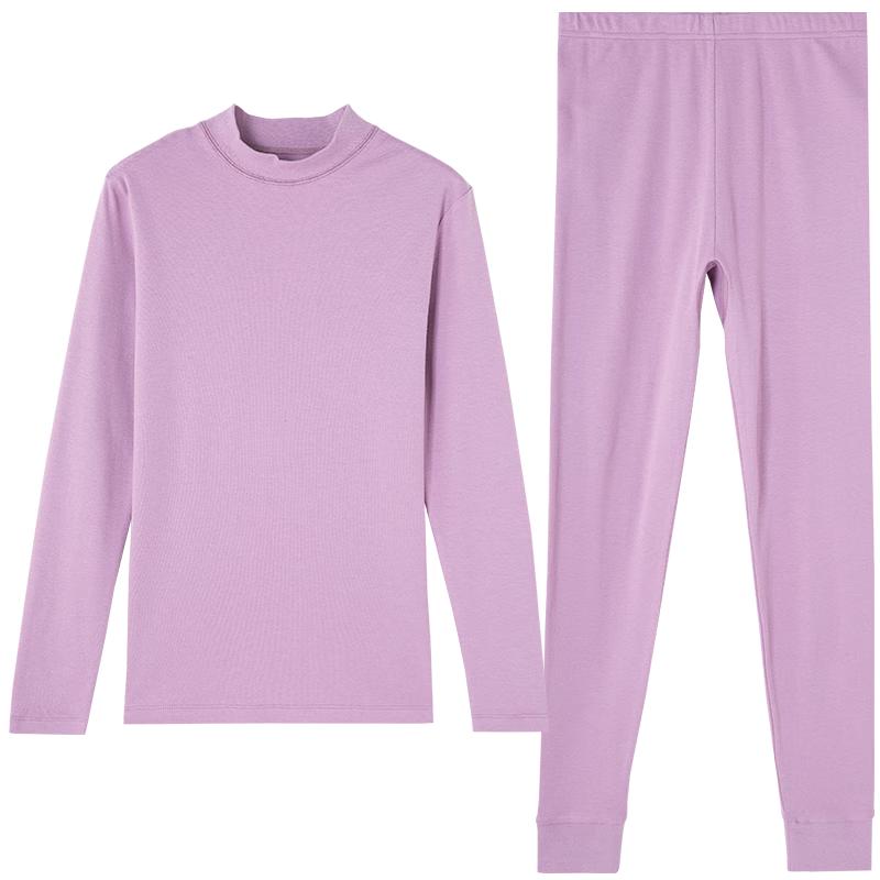 Dingguagua Reine Baumwolle Halbhoher Kragen Thermounterwäsche-Set