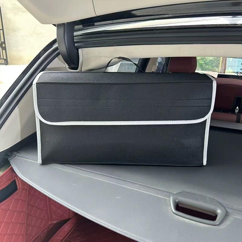 Foldable Felt Storage Bag for Car Trunk Collapsible Trunk Organizer for Travel Supplies Multi-Purpose Cargo Storage Box
