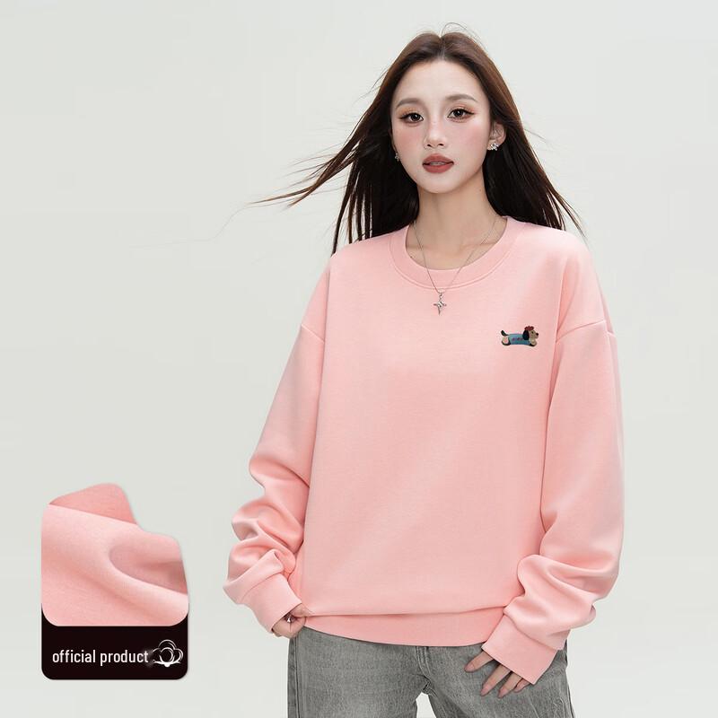 Izzue Women's Puppy Graphic Round Neck Sweatshirt