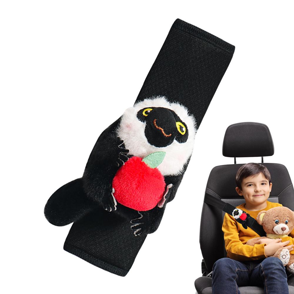 

Милый чехол на ремень безопасности, накладка на обезьяну, держащую фрукт, накладки на ремень безопасности, накладки на плечо для школьной сумки, чехлы на ремень, автомобильные аксессуары, наплечники