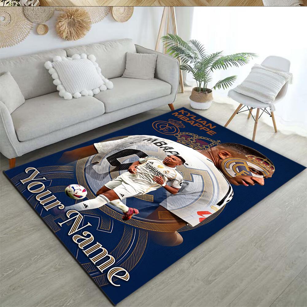 Mbappe Customize Your Name Floor Rug Office Rug Perfect For Game Room Balcony Playrooms Hallway Antislip Carpet Decorate Offices