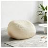 High-end Beige Adult Bean Bag Chair - Ultra Plush Memory Foam Lounge Sofa and Reading Chair, Suitable for Bedroom, Living Room, and Dormitory.