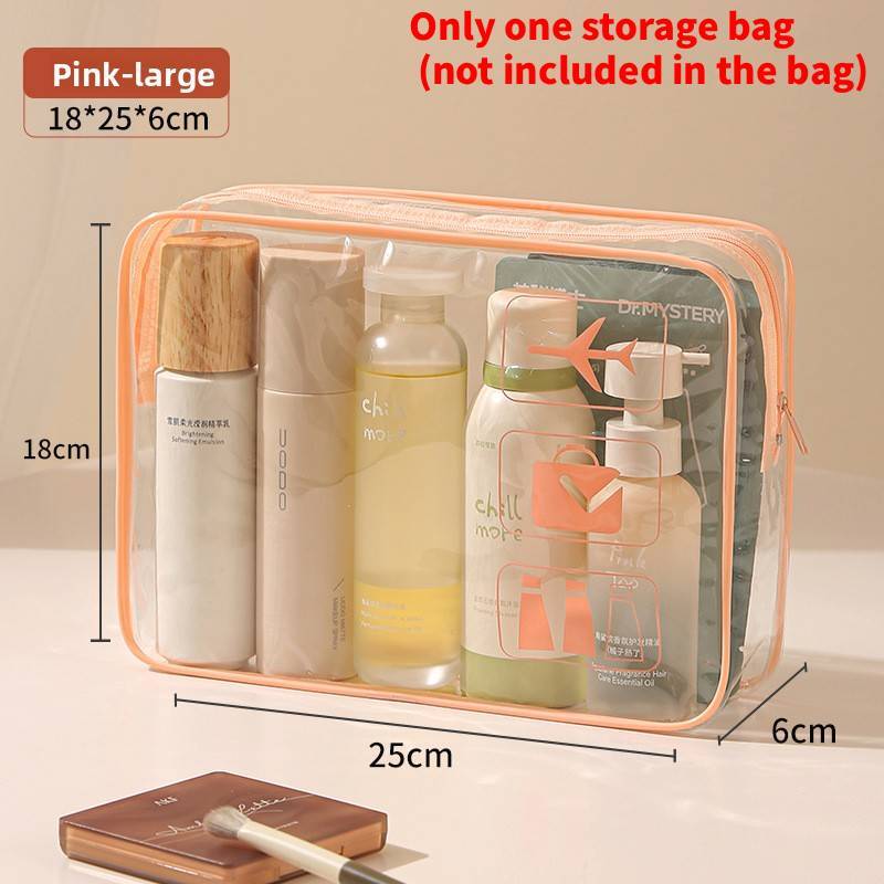 Modern Minimalist Pvc Travel Toiletry Bag With Large Capacity For Cosmetic And Bathroom Storage