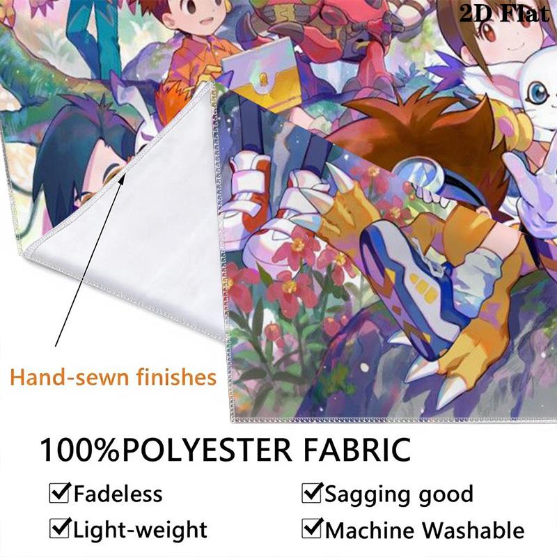 Digimon Ultimate Adventure Tapestry Background Cloth Fashion Print Homestay Soft Decoration Tapestry Background Cloth Soft