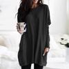 Women‘s Long Sleeve Pocket Tunic Tops Blouse Ladies Casual Loose Jumper Pullover Plus Size Clothing for Female