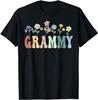 Grammy Gifts Women Wildflower Floral Design Grammy T-Shirt Women's Fashion Nana Gigi Grandma Tees Yaya Mimi Mother's Day Clothes