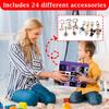 3D Flat Acrylic Mystery Box 24pcs Pendant With Airplane Box Funny Christmas Countdown Calendar